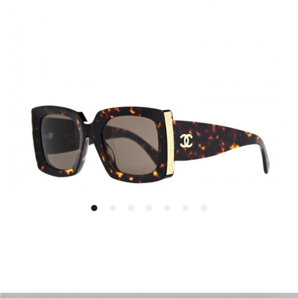 NEW Chanel Tortoise Rectangle Sunglasses
